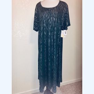 Lularoe elegant Carly green and silver 3x NWT
